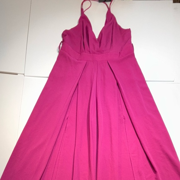 Lulu's Wide Leg Strappy Jumpsuit Size Large  Wedding Semi Formal *Missing Belt - Picture 5 of 11